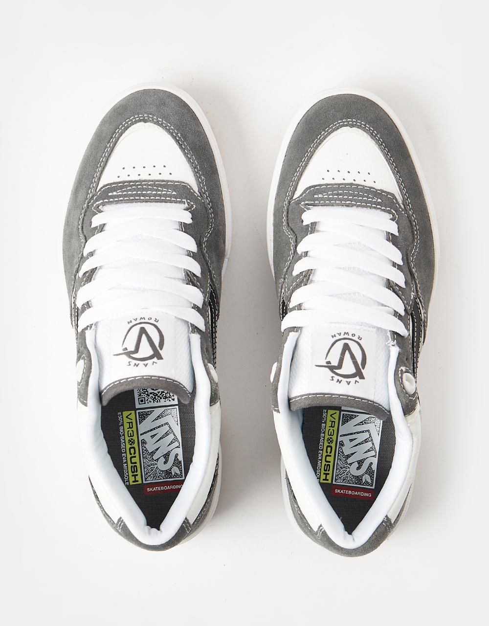 Vans Rowan II Skate Shoes -  Grey/White