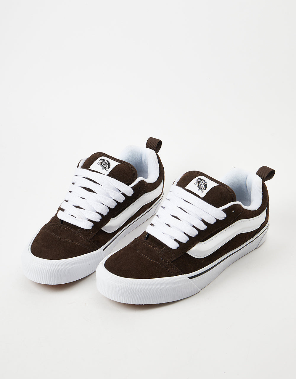 Vans Knu Skool Skate Shoes - Brown/White