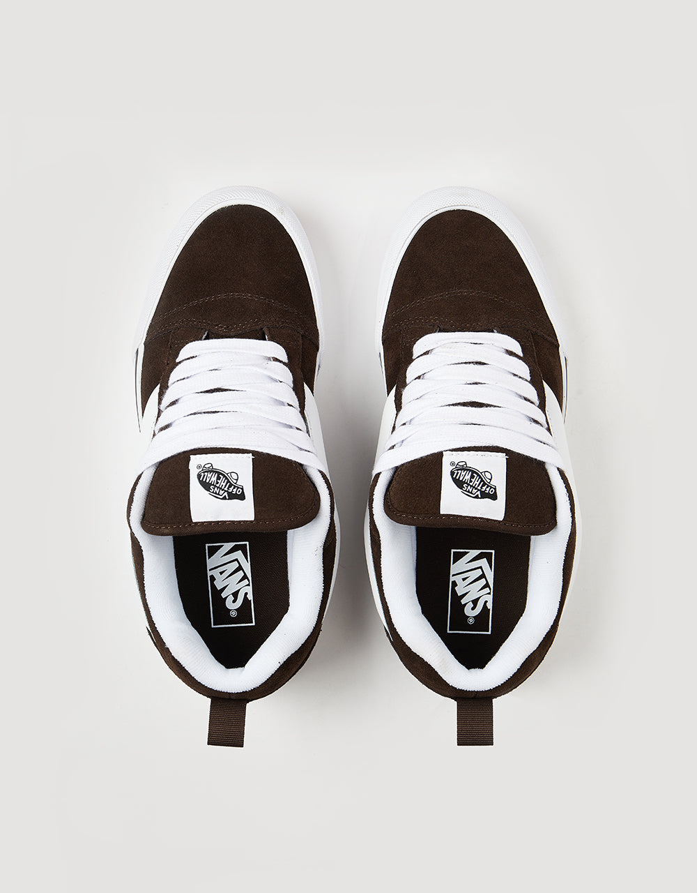 Vans Knu Skool Skate Shoes - Brown/White