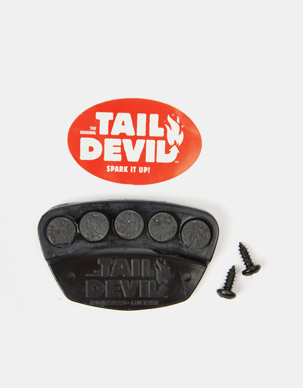 Tail Devil Skateboard Spark Plate - Black/Black