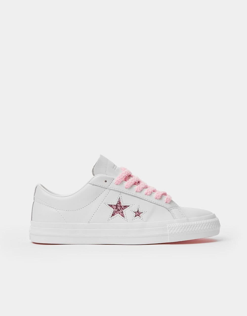 Converse x Turnstile One Star Pro Skate Shoes White/Pink/White