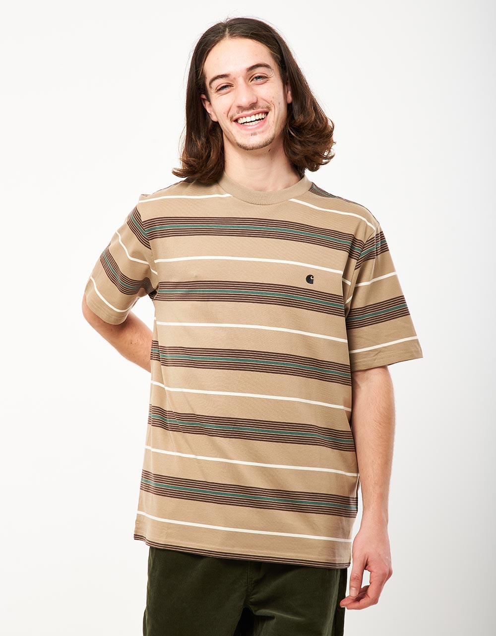 Carhartt WIP Haynes T-Shirt - Haynes Stripe/Leather