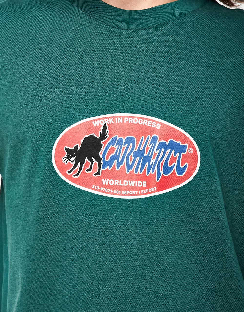 Carhartt WIP Cat Sticker T-Shirt - Chervil