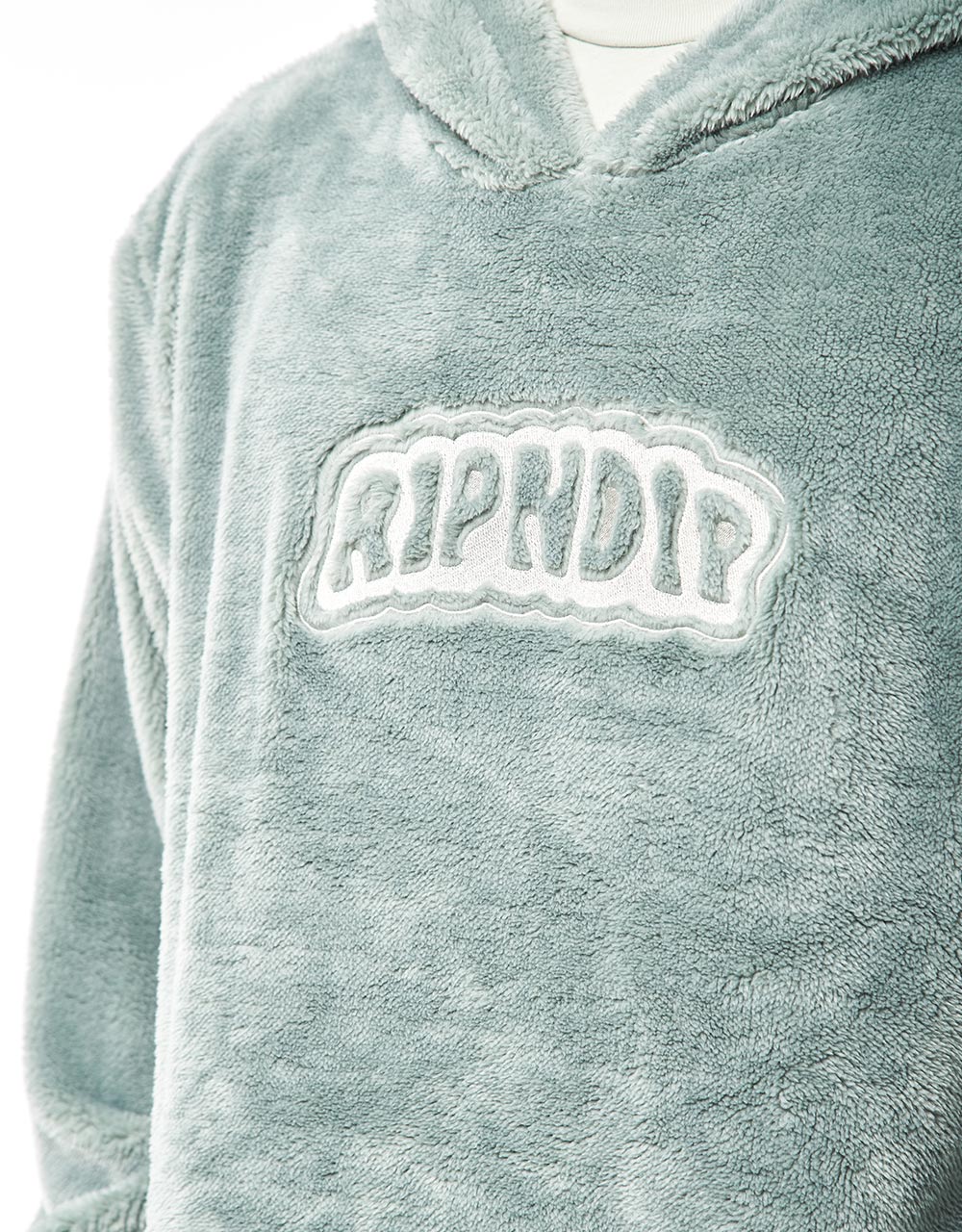 RIPNDIP Bubble Sherpa Pullover Hoodie - Cool Grey