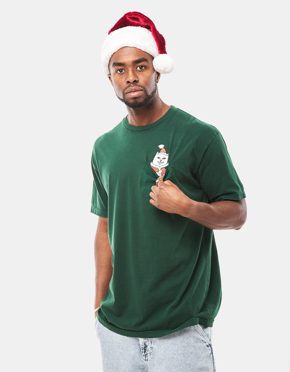 RIPNDIP Lord Santa Pocket T-Shirt - Hunter Green