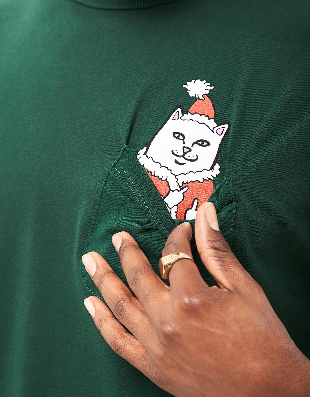 RIPNDIP Lord Santa Pocket T-Shirt - Hunter Green