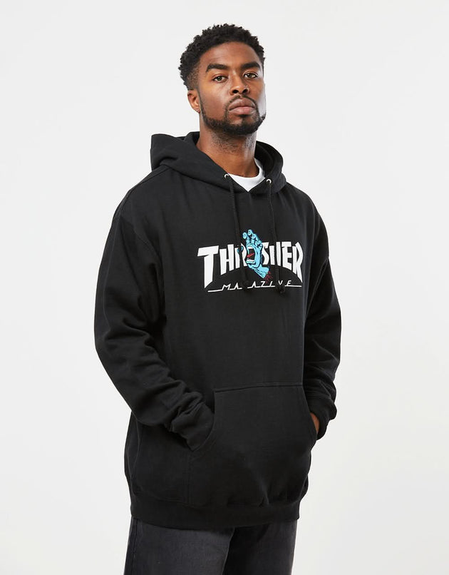 Santa Cruz x Thrasher Screaming Logo Pullover Hoodie - Black