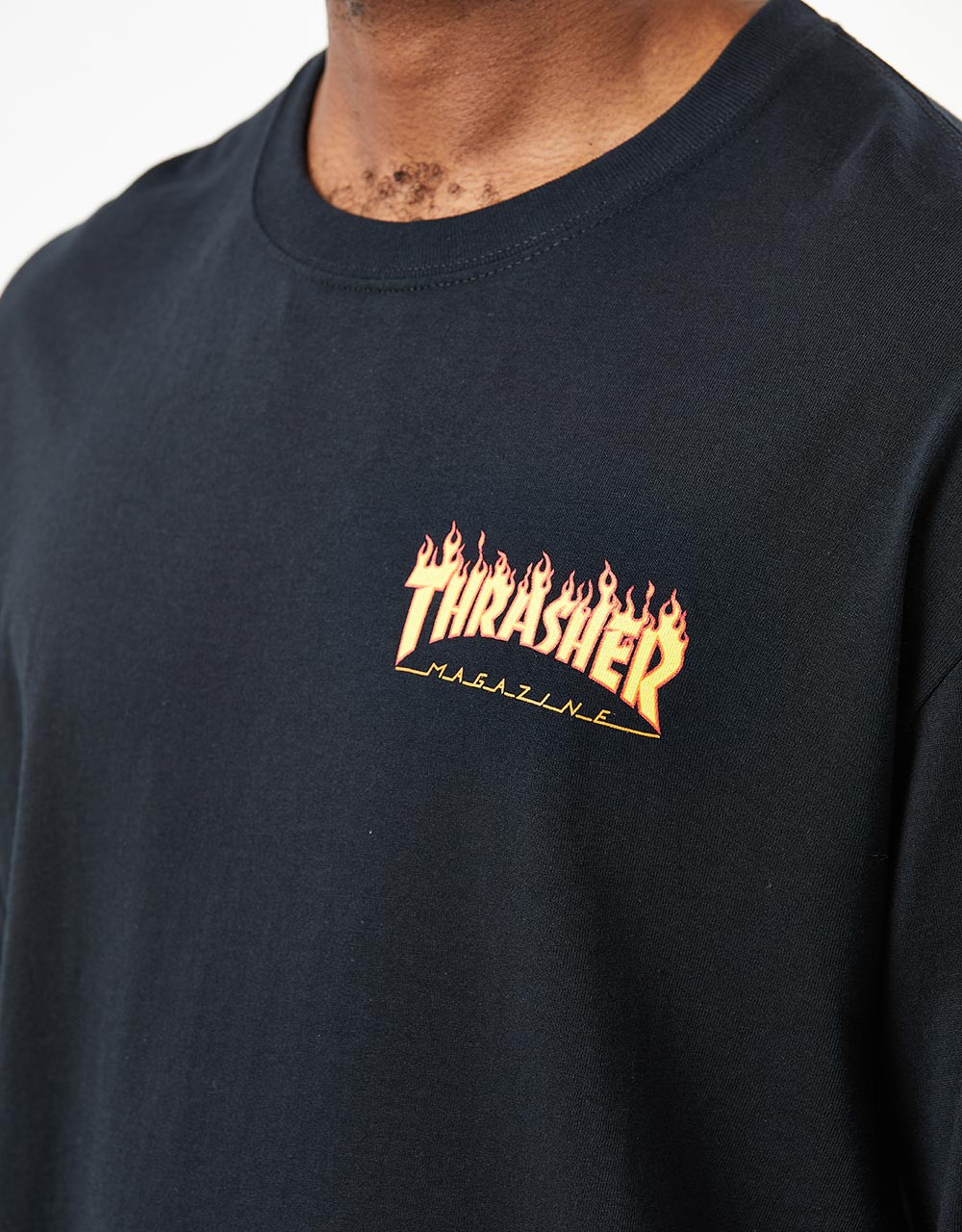 Santa Cruz x Thrasher Flame Dot L/S T-Shirt - Black – Route One