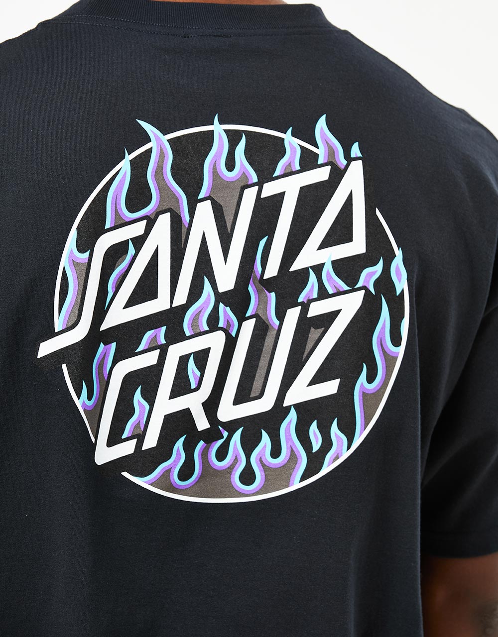 Santa Cruz x Thrasher Flame Dot T-Shirt - Black