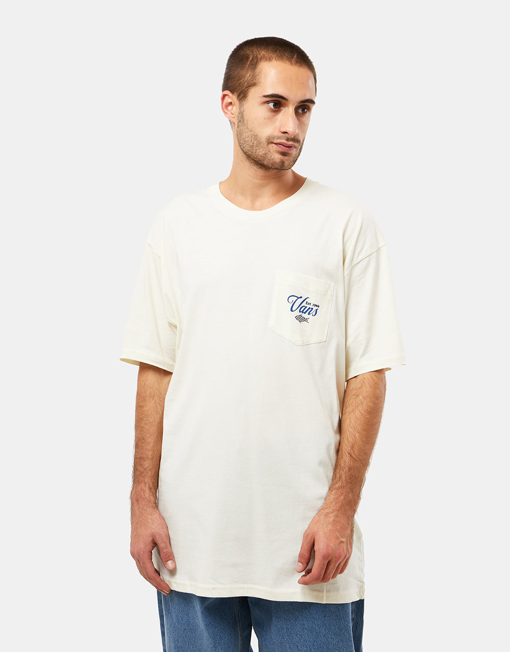 Vans Vans Fishing Club Pocket T-Shirt - Marshmallow