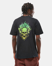 Creature Bonehead Flame T-Shirt - Black