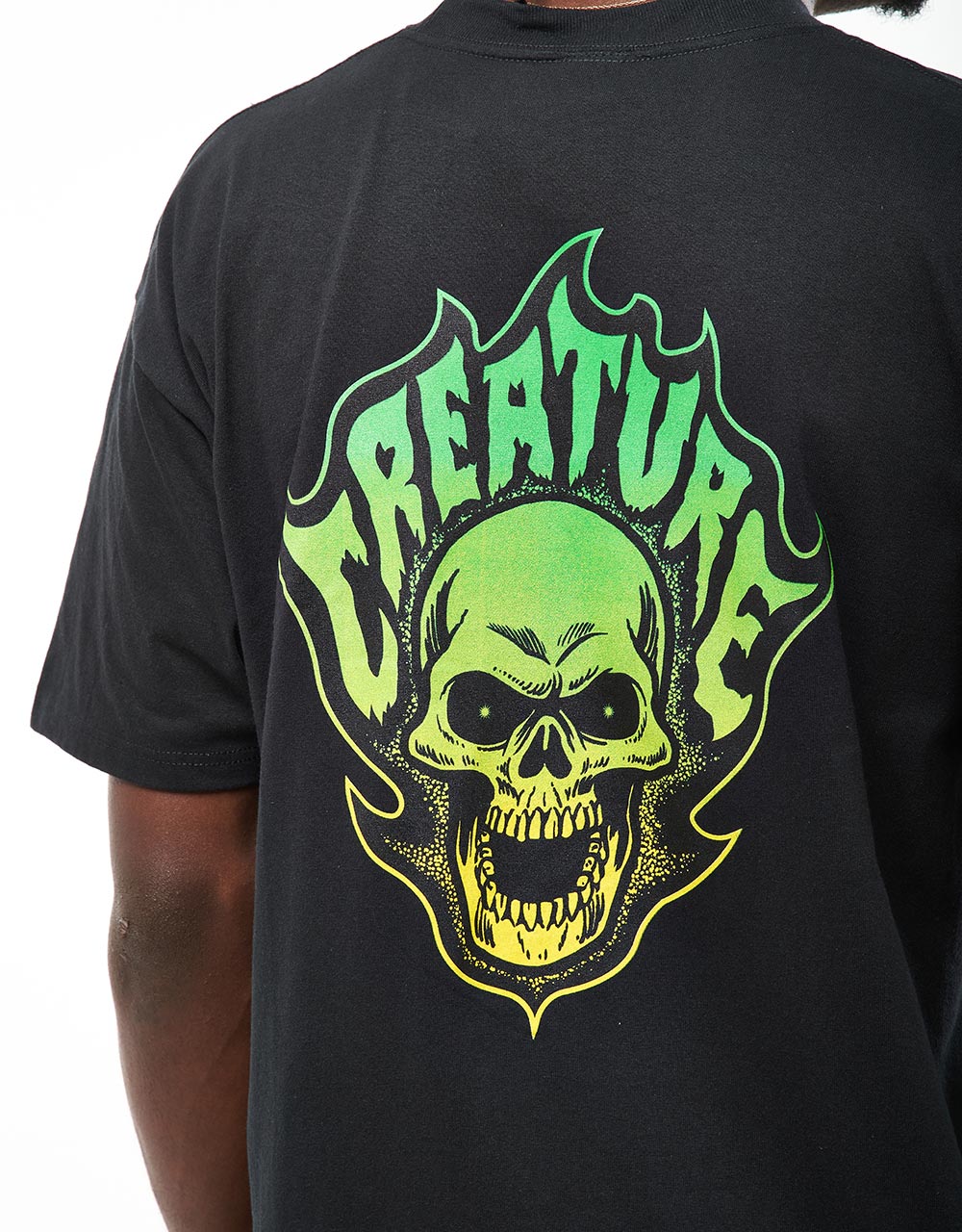 Creature Bonehead Flame T-Shirt - Black