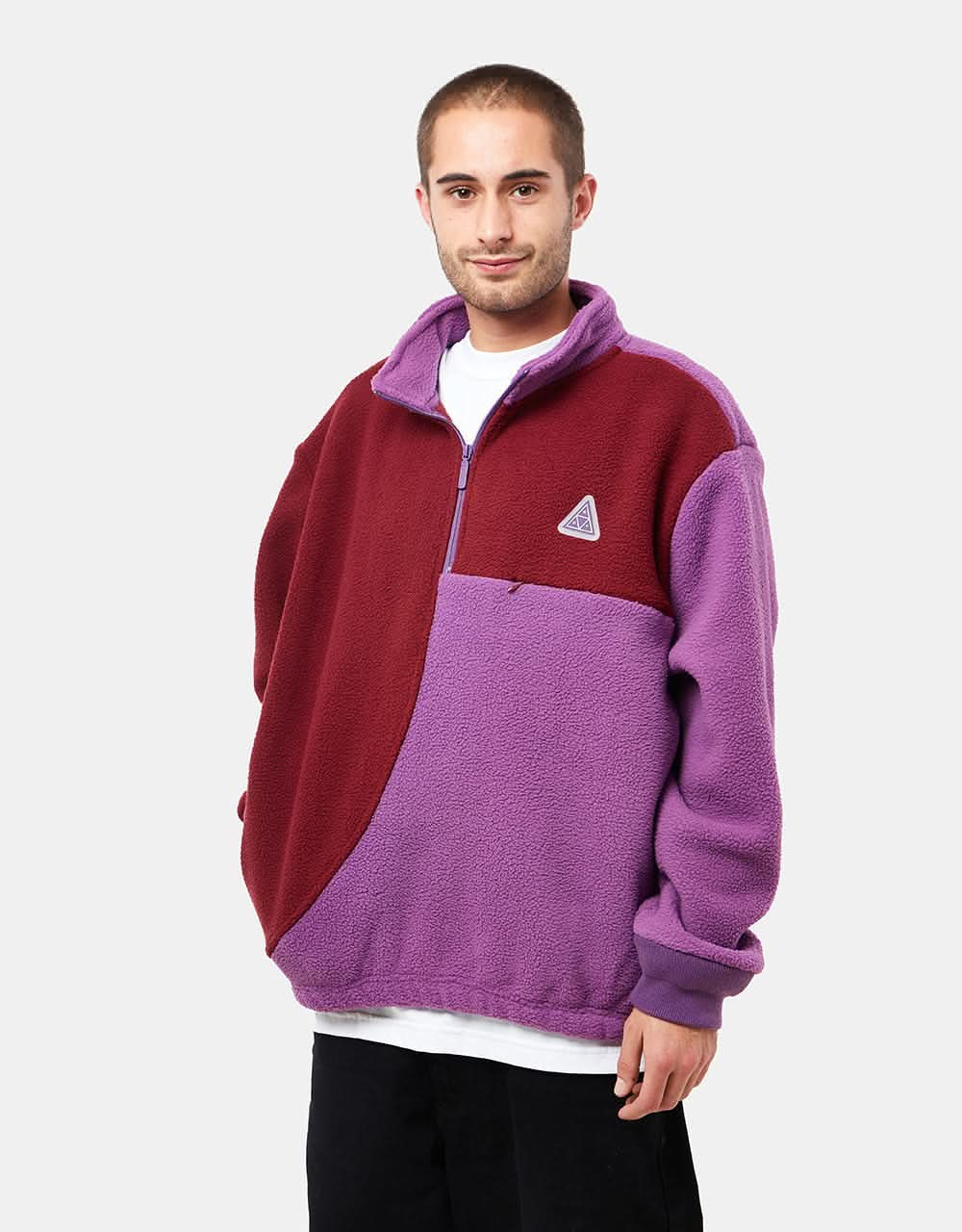 HUF Expedition 1/4 Zip Pile Fleece - Berry