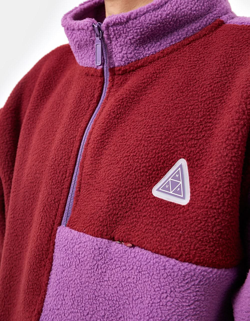 HUF Expedition 1/4 Zip Pile Fleece - Berry