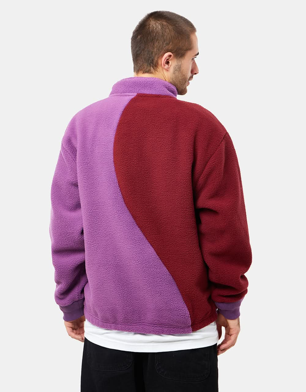 HUF Expedition 1/4 Zip Pile Fleece - Berry