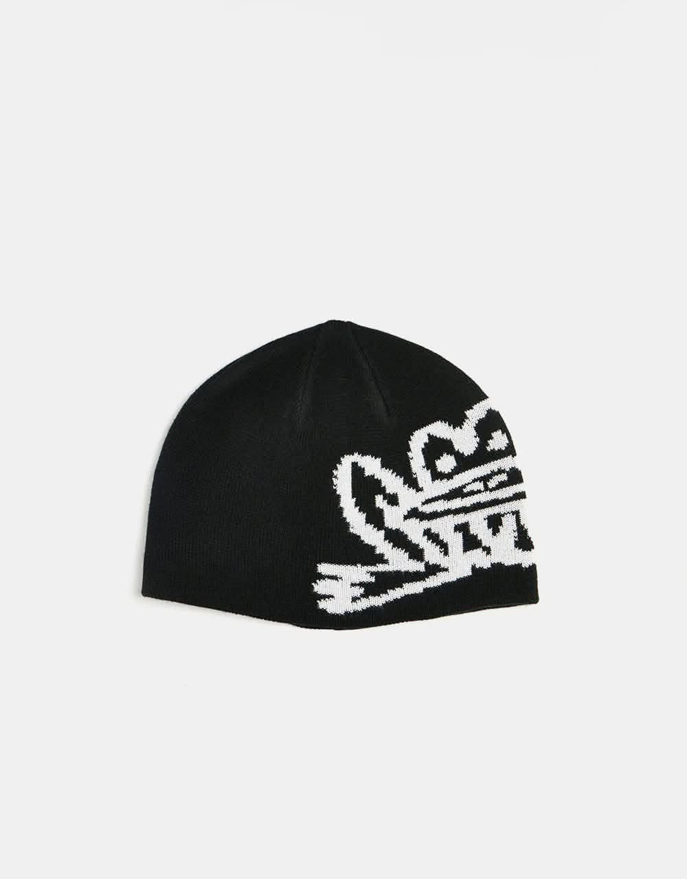 Route One Croak Cuffless Beanie - Black/White