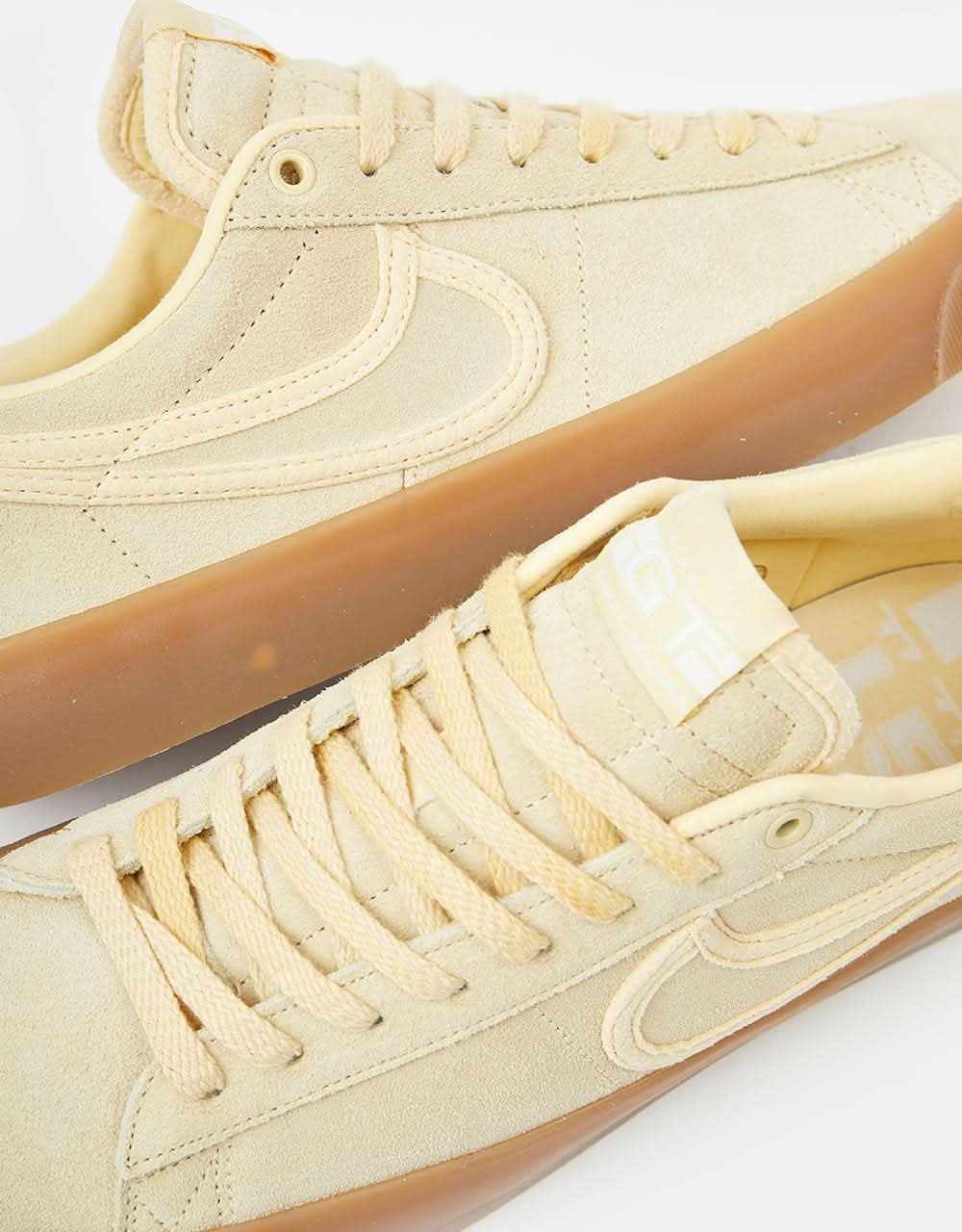 Nike SB Blazer Low Pro GT Premium Skate Shoes - Pale Vanilla/Pale Vanilla-Pale Vanilla-Summit White-Gum Lt Brown