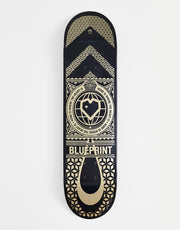 Blueprint Home Heart Black/Gold Skateboard Deck - 8.125"