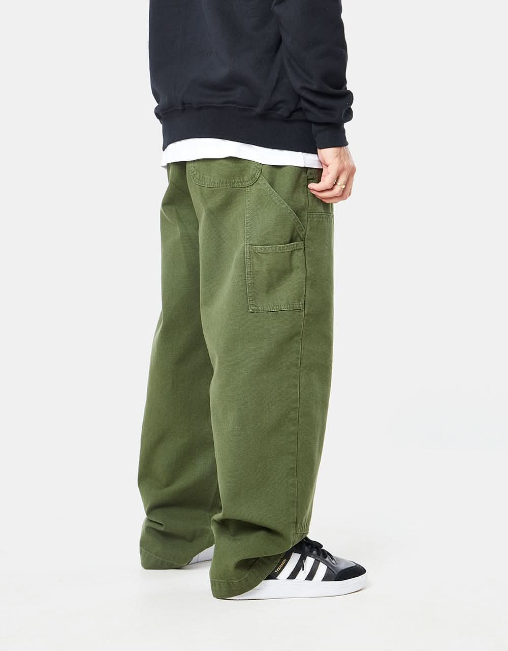 Route One Double Knee Heavyweight Canvas Pants - Olive