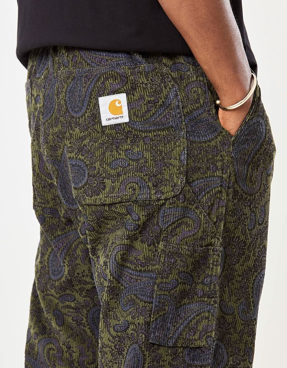Carhartt WIP Flint Pant - Paisley Print/Plant (Rinsed)