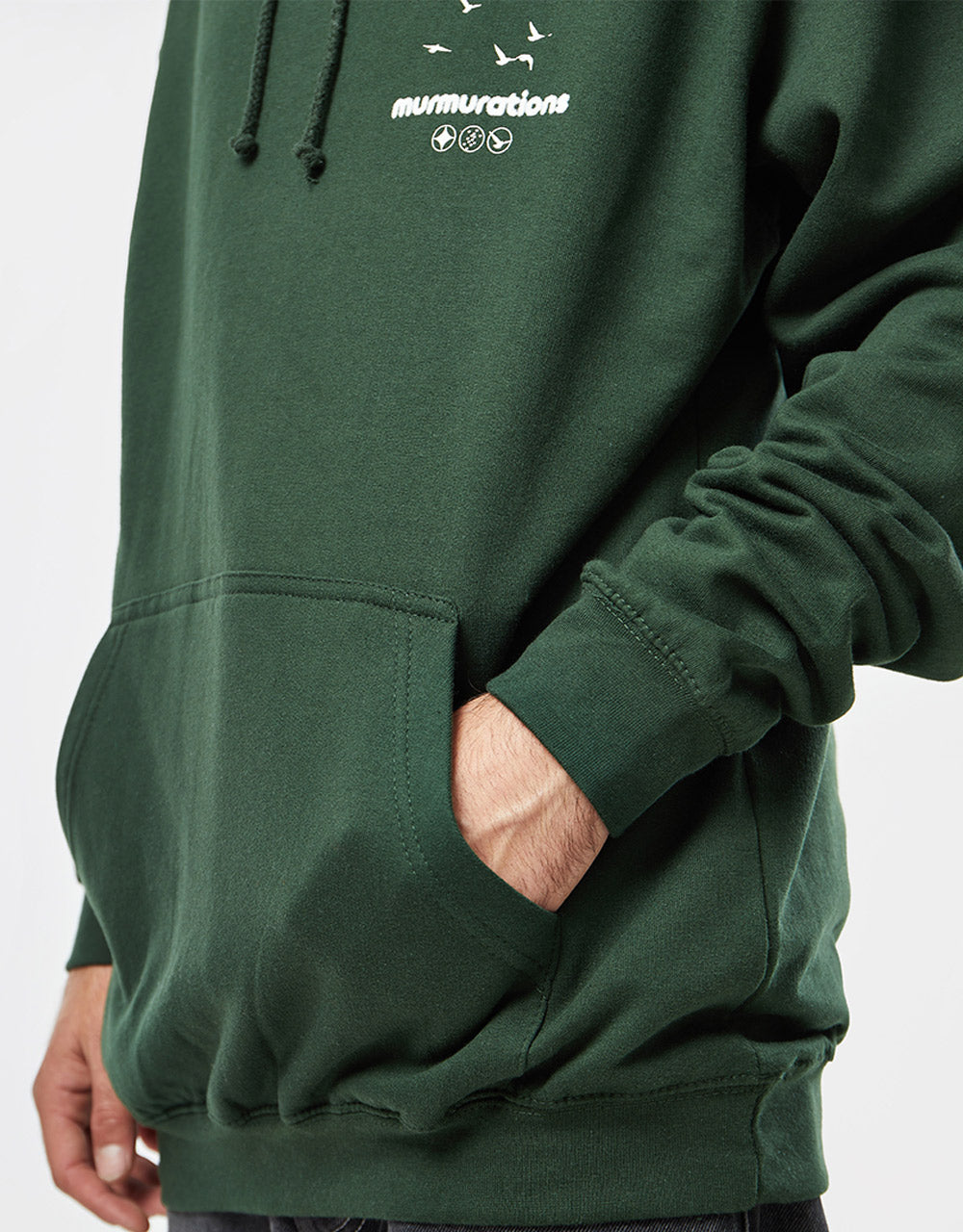 Route One Murmurations Pullover Hoodie - Forest Green