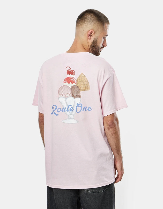 Route One Sundae T-Shirt - Light Pink