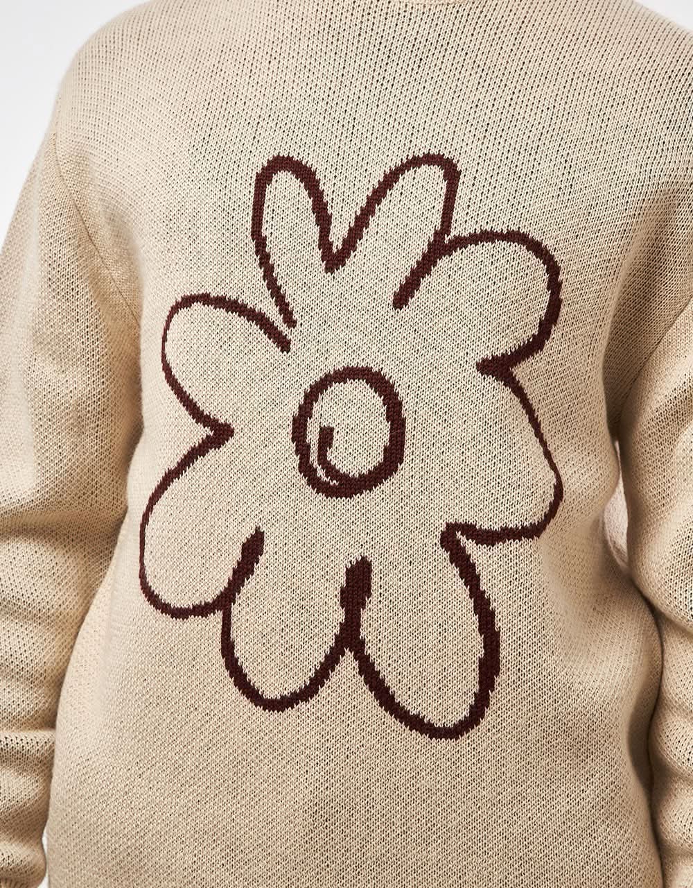 Route One Flower Knitted Sweater Angora