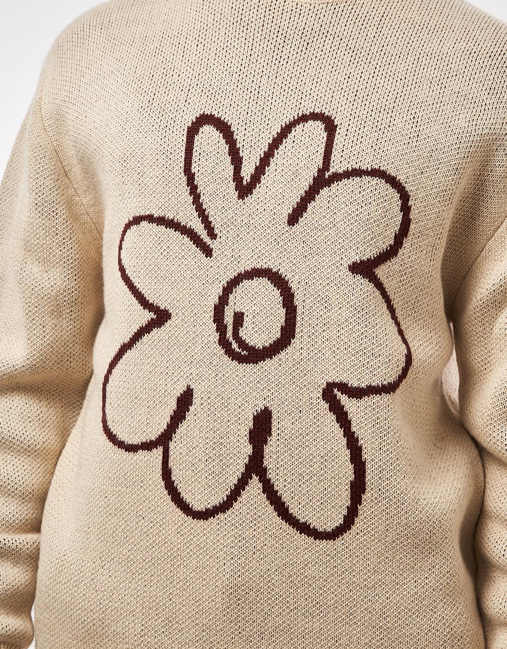 Route One Flower Knitted Sweater - Angora