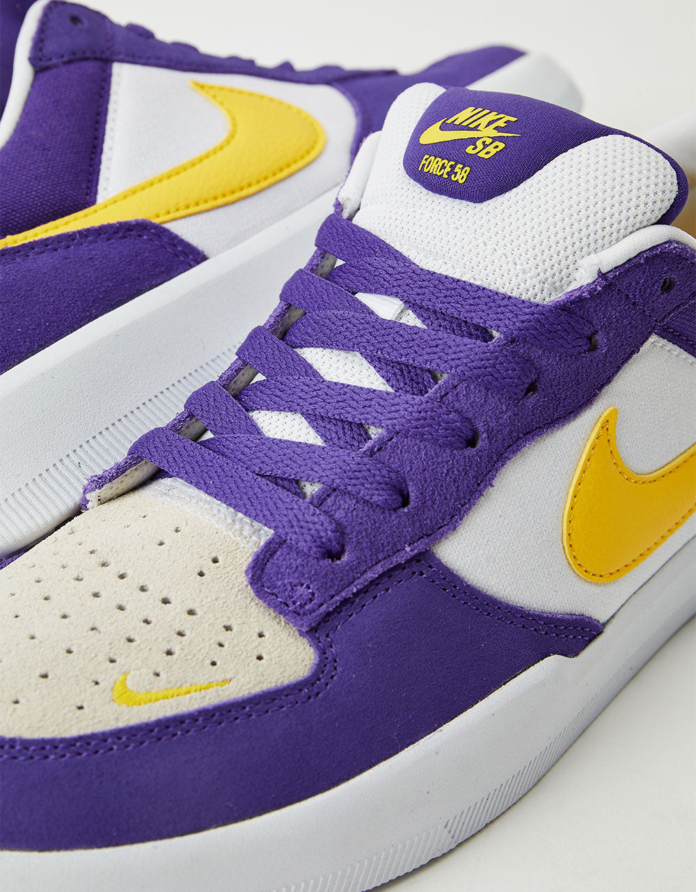 Nike SB Force 58 Skate Shoes - Court Purple/Amarillo-White-White