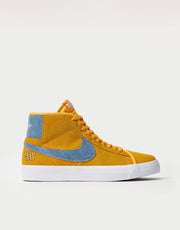 Nike SB Zoom Blazer Mid Pro GT Skate Shoes - Univ Gold/Game Royal-Univ Gold-White-Black