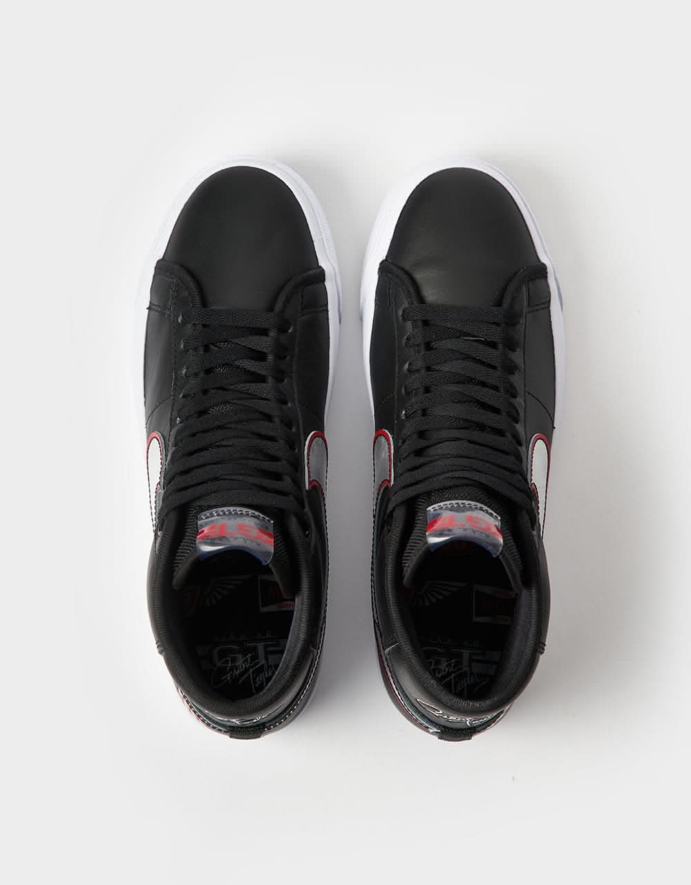 Nike SB Zoom Blazer Mid Pro GT Skate Shoes - Black/Metallic Silver-Univ Red-White-Black-Grey Fog