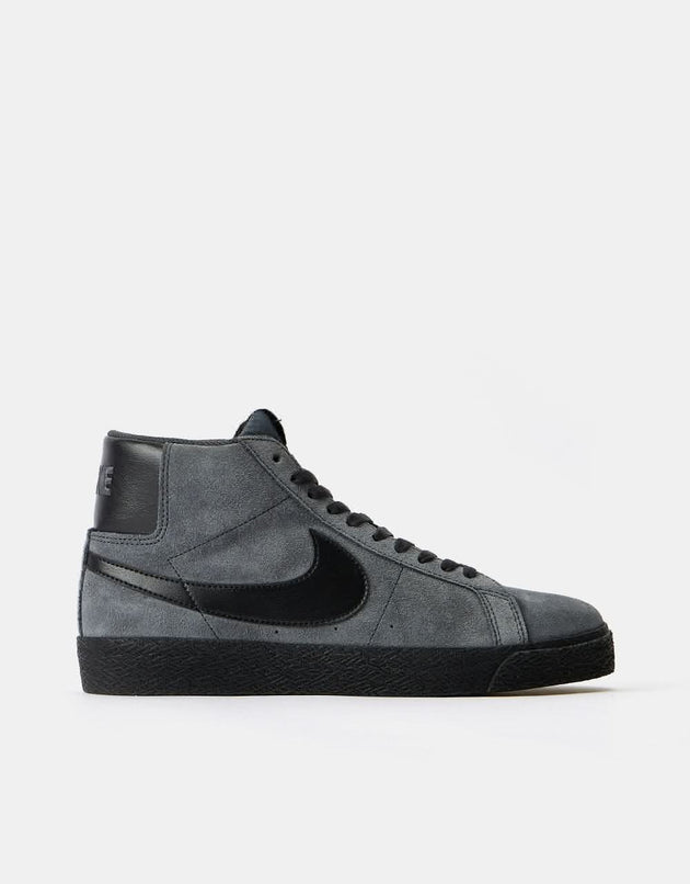 Nike SB Zoom Blazer Mid Skate Shoes - Anthracite/Black-Anthracite-Black-Gum Lt Brown