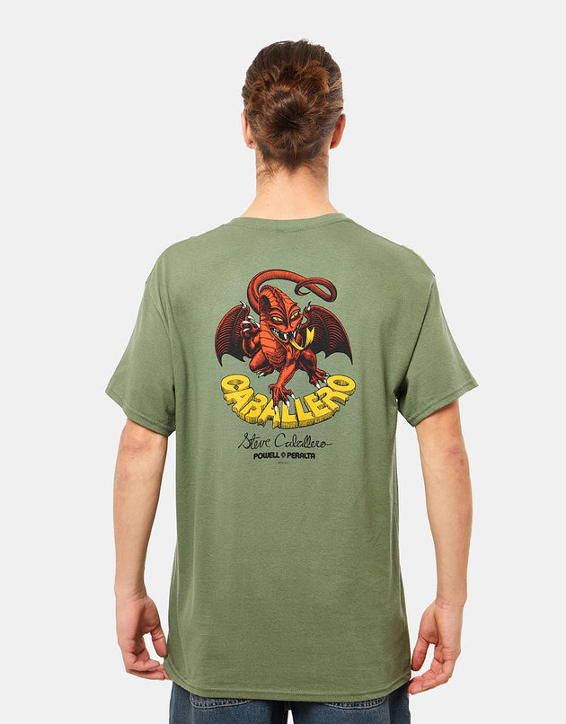 Powell Peralta Cab Classic Dragon II T-Shirt - Military Green