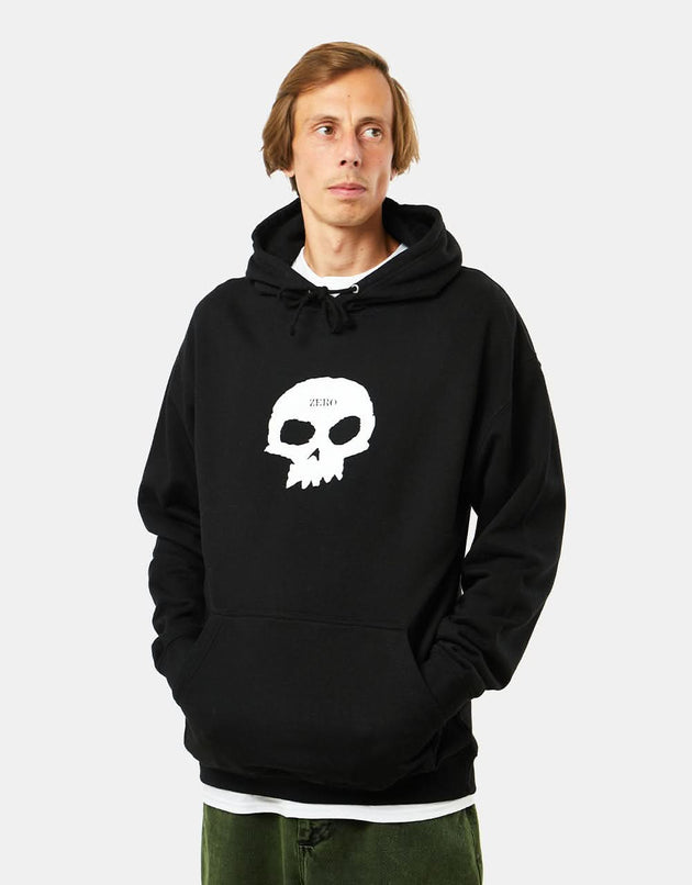 Zero Single Skull Pullover Hoodie - Black/White