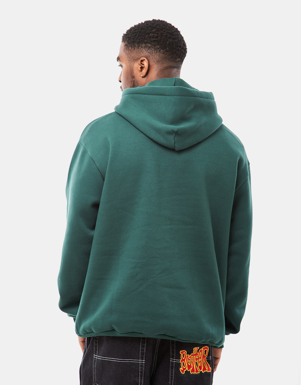 Butter Goods Fabric Applique Pullover Hoodie - Forest