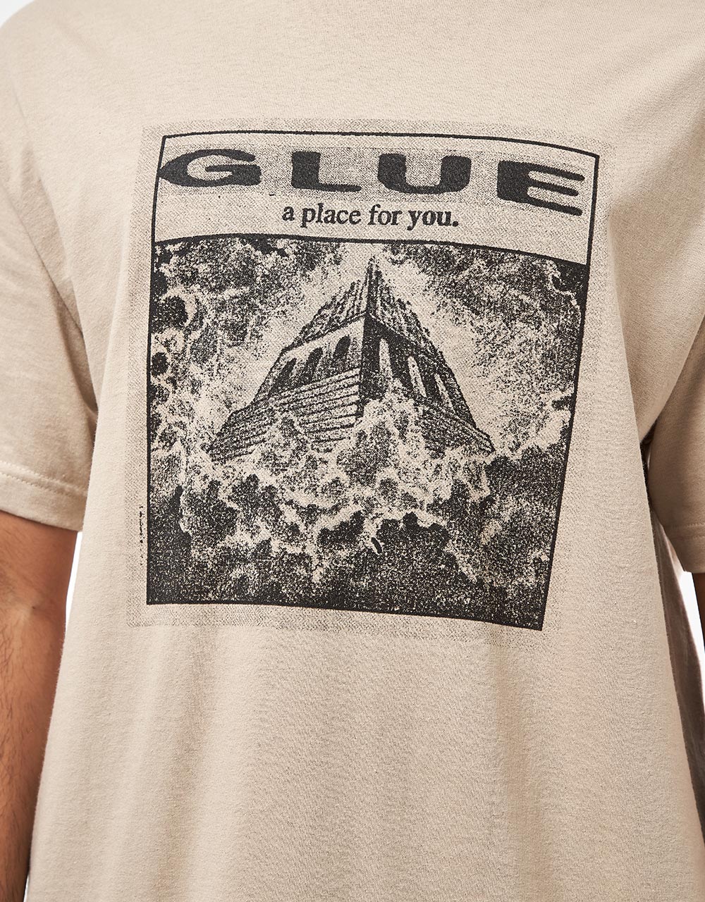 Glue A Place For You T-Shirt - Sand