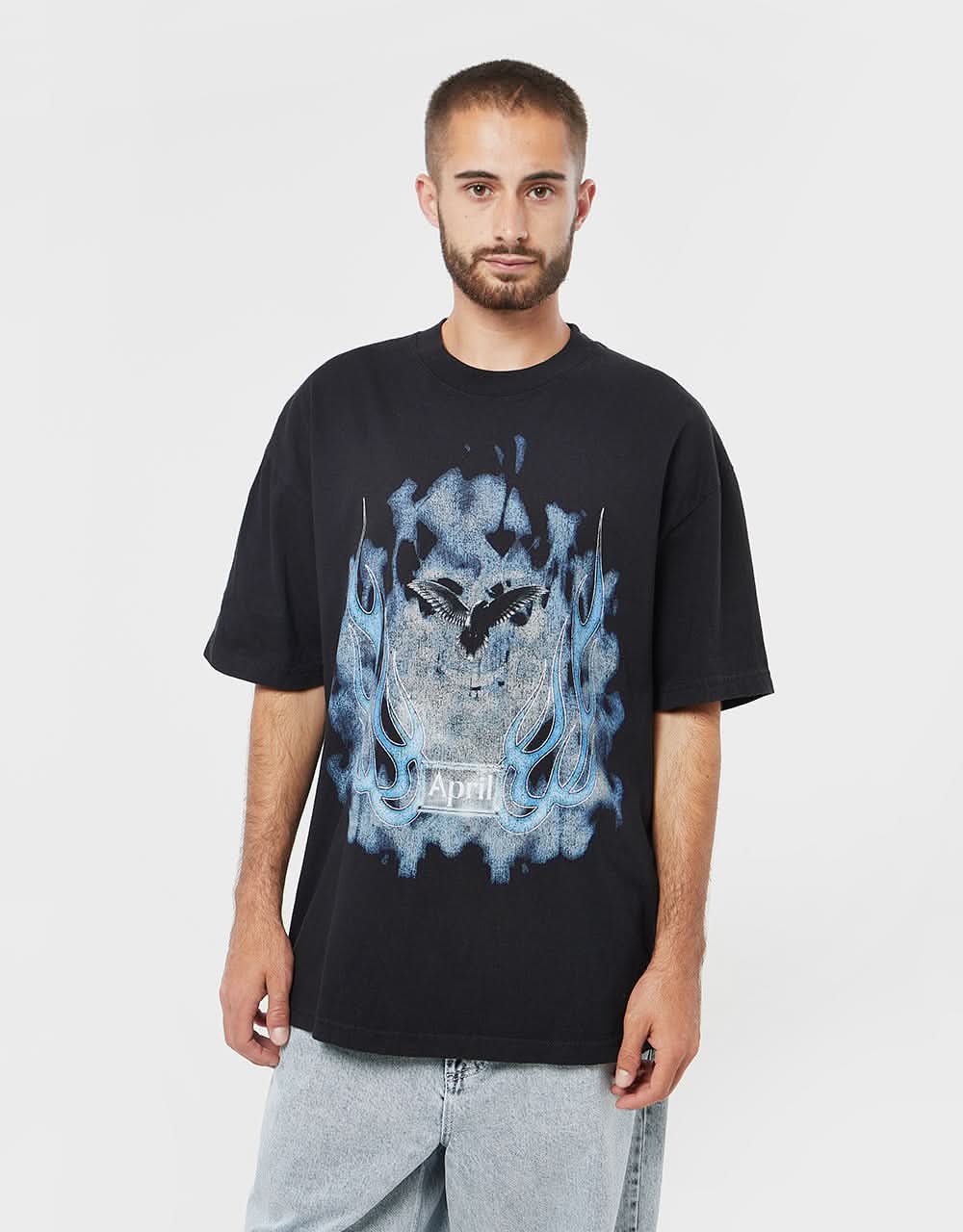 April Vintage Skull T-Shirt - Black