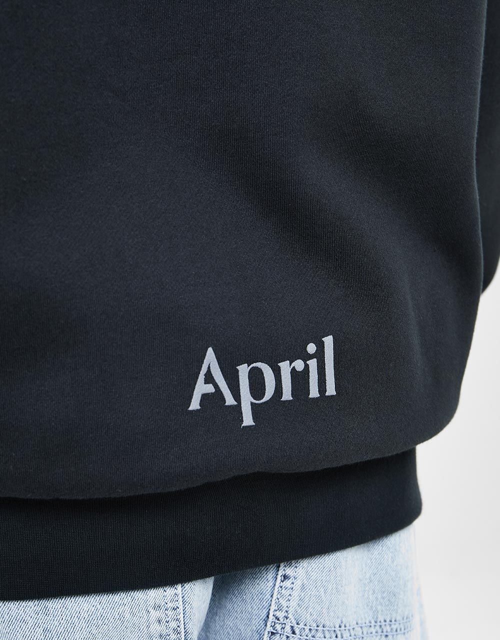 April OG Puff Print Pullover Hoodie - Black