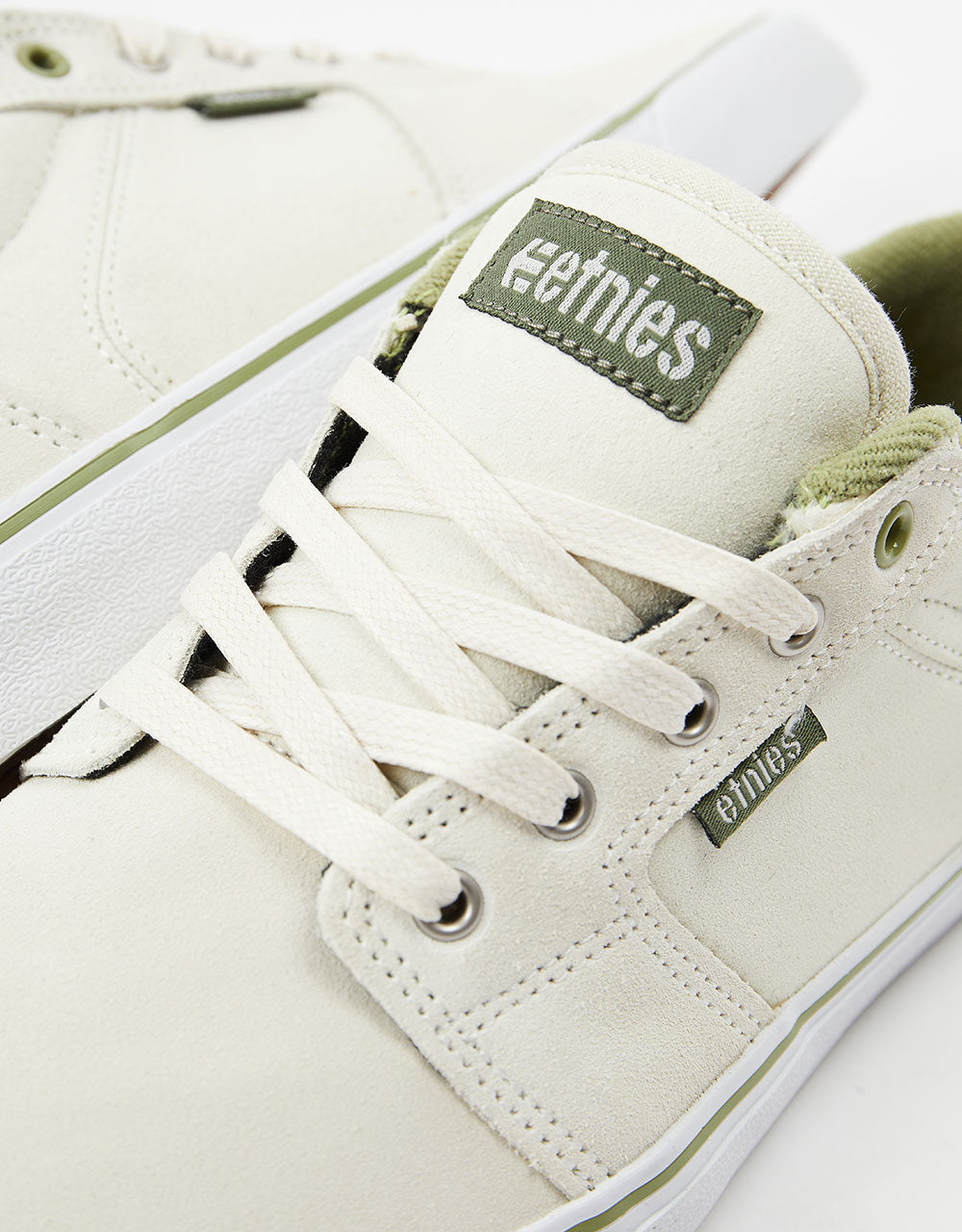 Etnies Barge LS Skate Shoes - White/Green