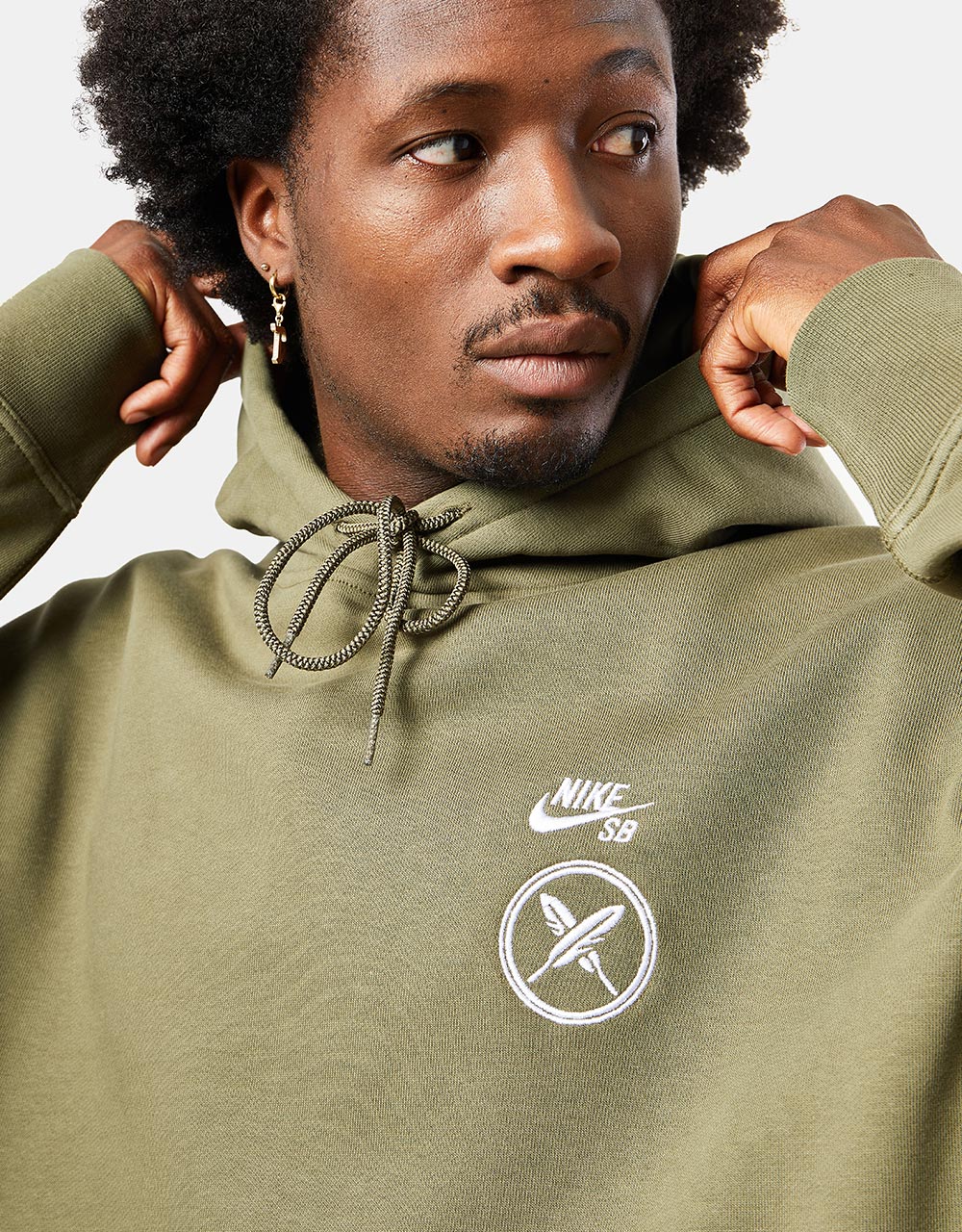 Nike SB x Yuto GFX Pullover Hoodie - Medium Olive