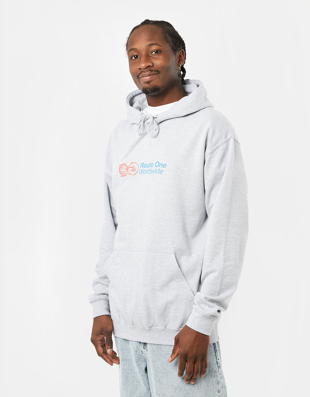 Route One Keep You Rolling Pullover Hoodie - Heather Grey