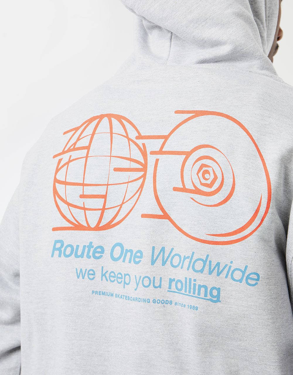 Route One Keep You Rolling Pullover Hoodie - Heather Grey
