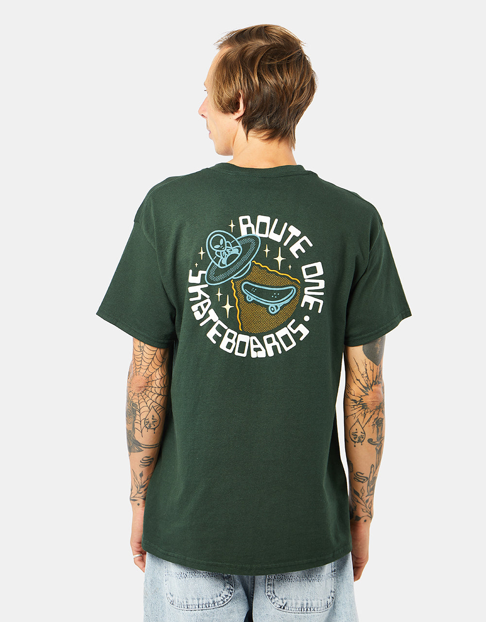 Route One Alien T-Shirt - Forest