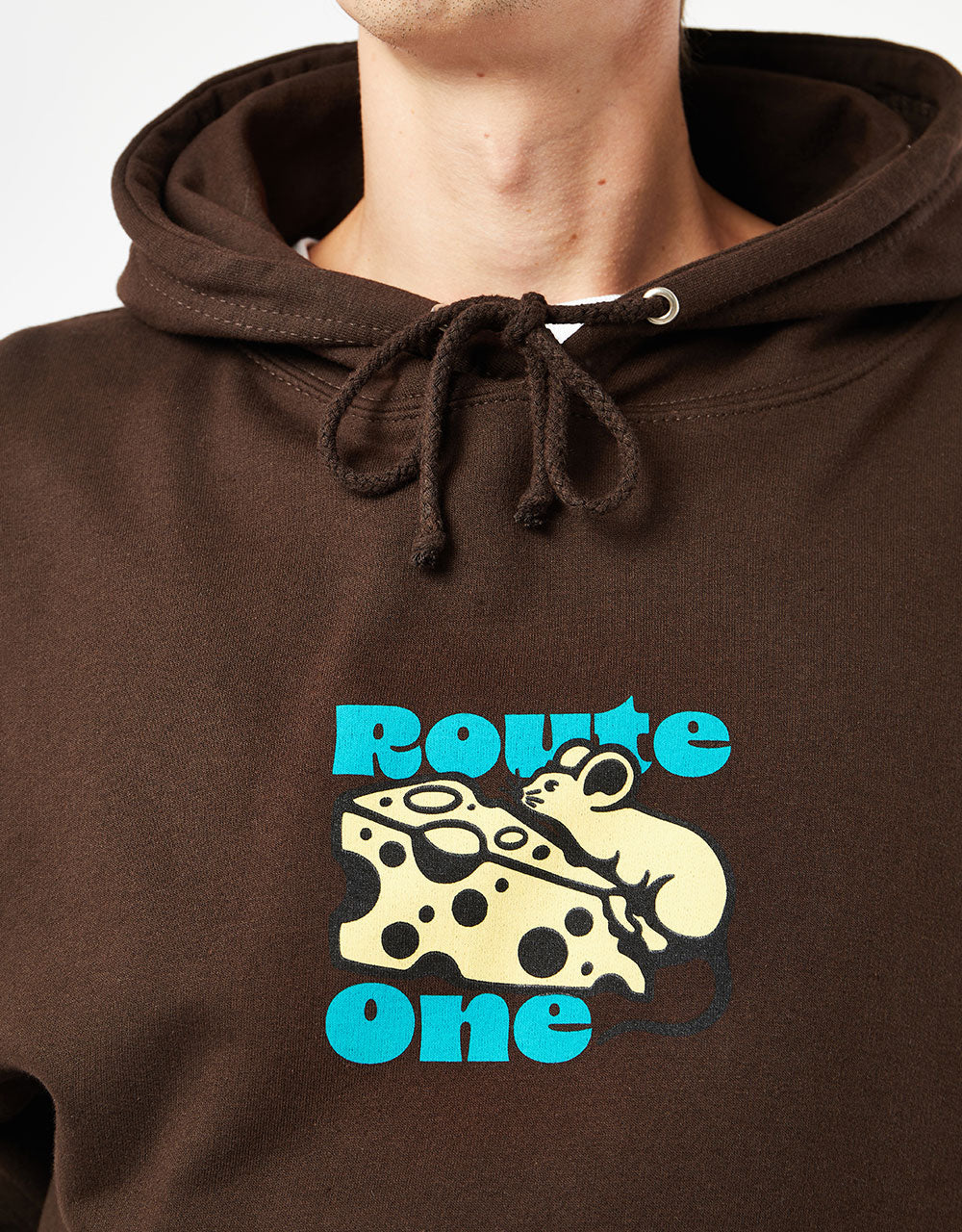 Route One Cheese Pullover Hoodie - Hot Chocolate