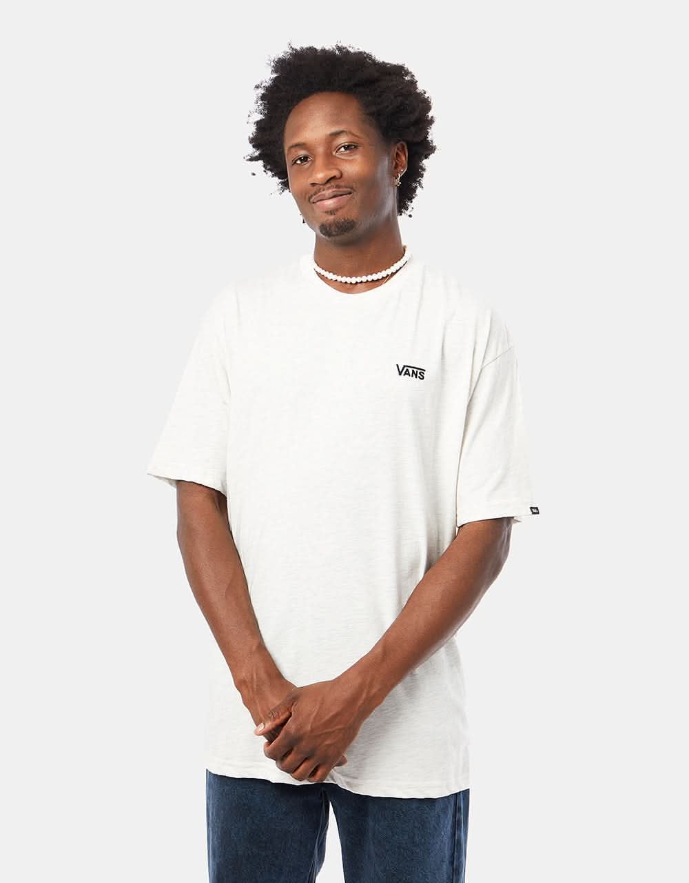 Vans Left Chest Logo TShirt Oatmeal Heather