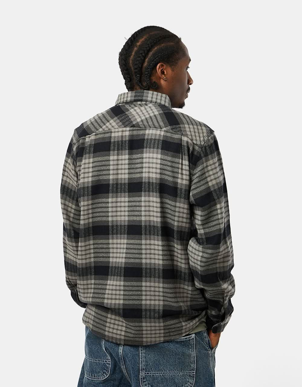 Brixton Bowery L/S Flannel Shirt - Black/Light Grey/Charcoal