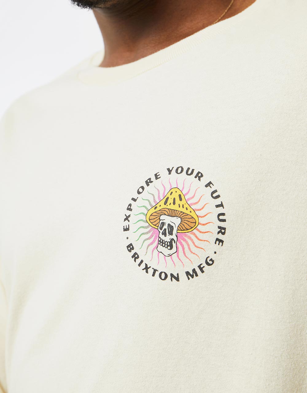Brixton Future T-Shirt - Cream Garment Dye