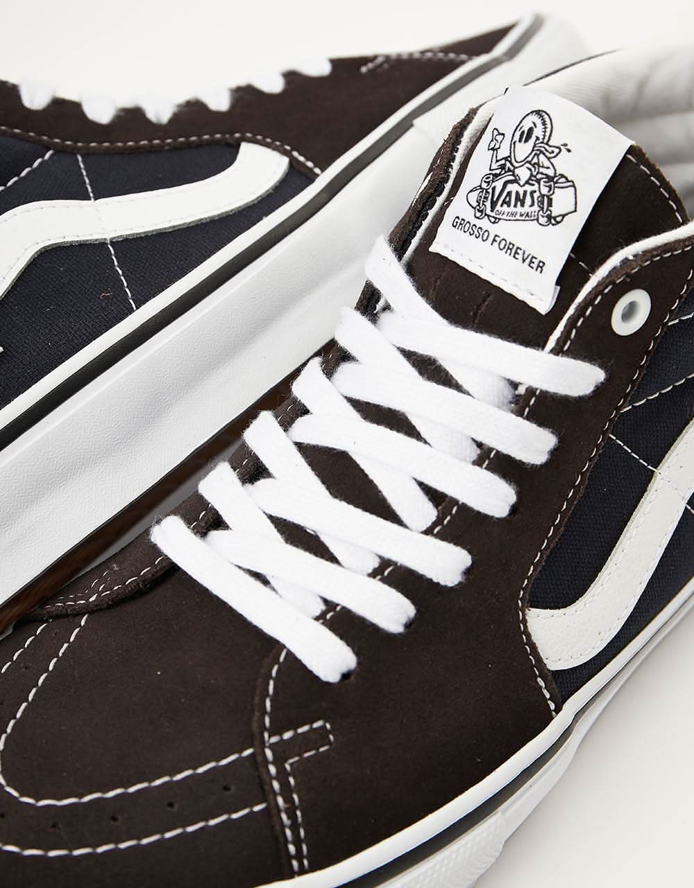 Vans Skate Grosso Mid Shoes - Dark Brown/Navy