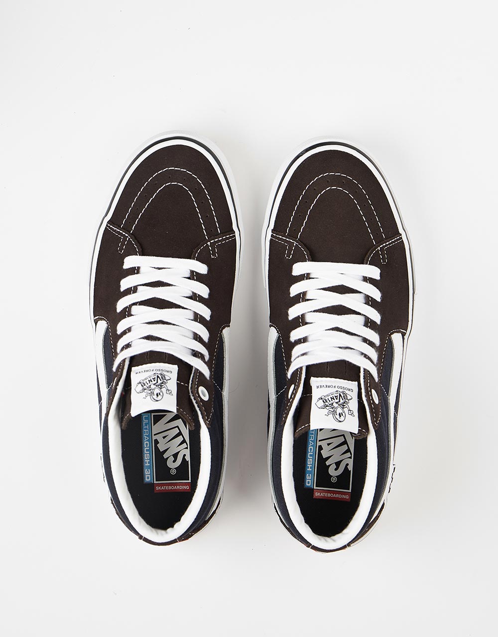 Vans Skate Grosso Mid Shoes - Dark Brown/Navy