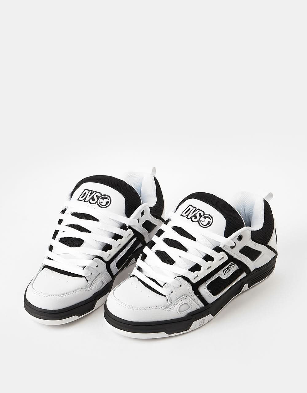DVS Comanche Skate Shoes - White/Black/White Leather